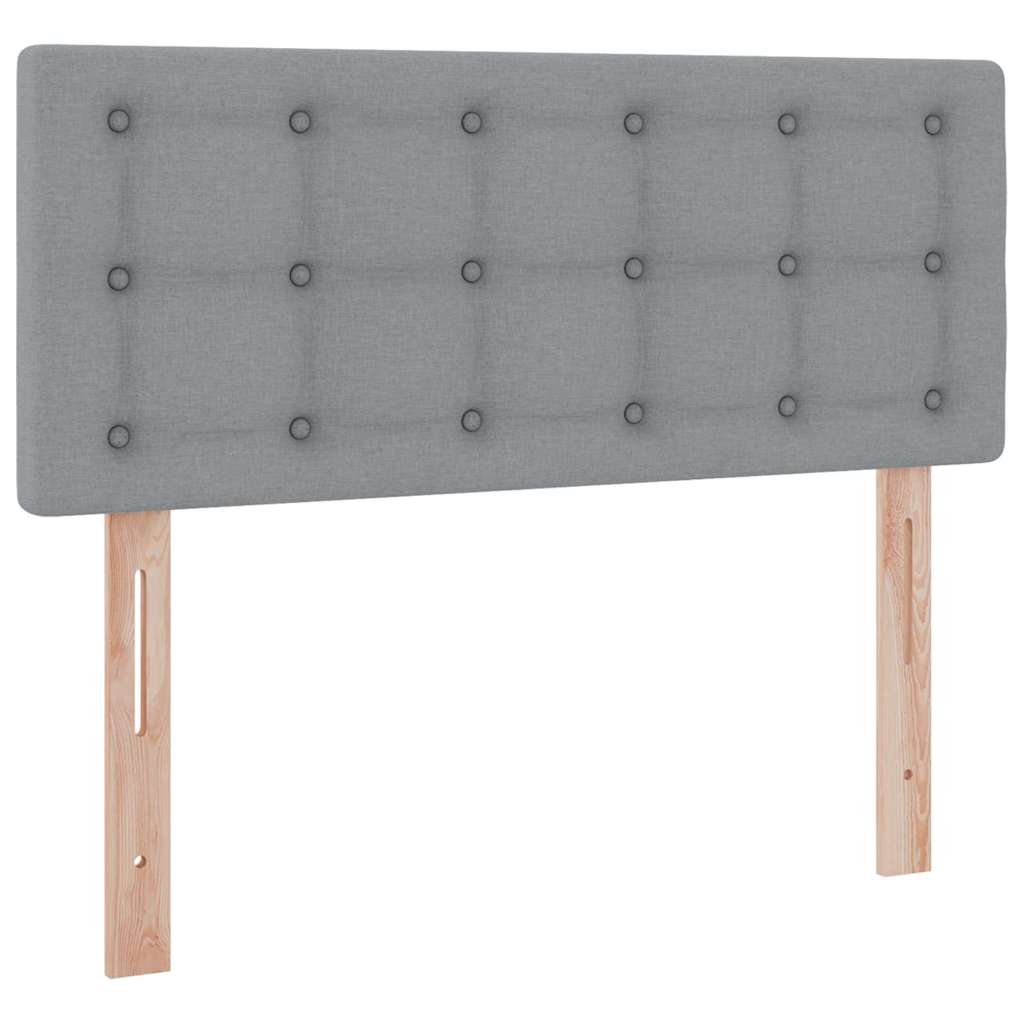 Lit avec rangement et matelas Gris clair 120 x 200 cm Velours - XIOS