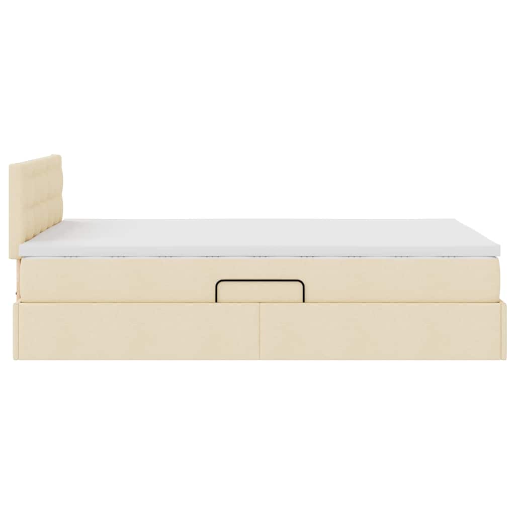 Lit avec rangement et matelas avec matelas Crème 120 x 200 cm - XIOS
