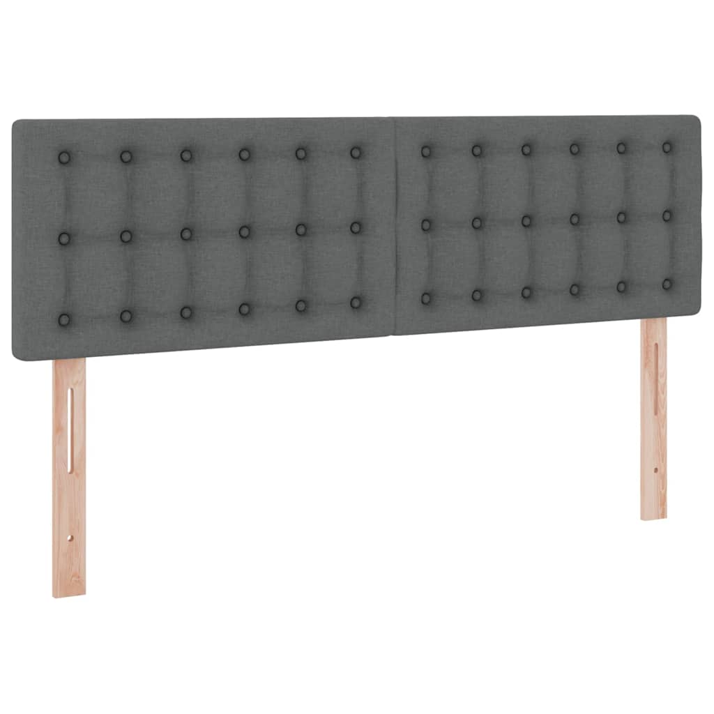 Lit avec rangement et matelas Gris foncé 140 x 200 cm Velours - XIOS