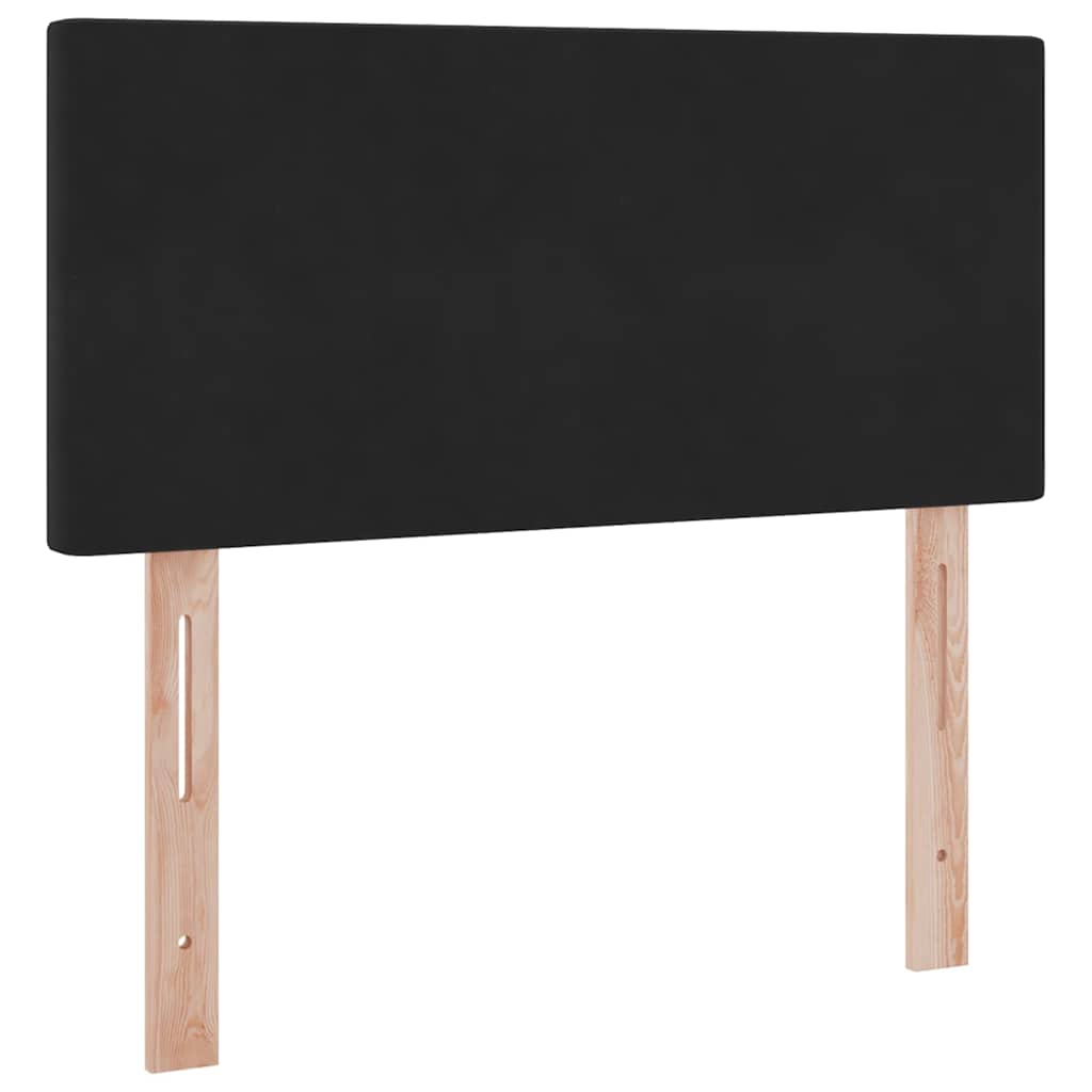 Lit de Rangement avec matelas Noir 100 x 200 cm Velours - XIOS