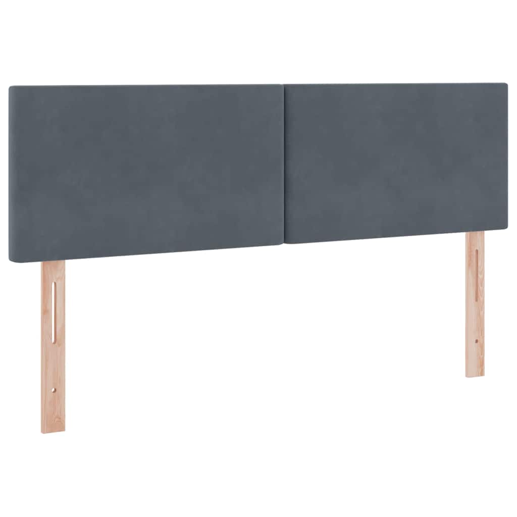Lit de Rangement avec matelas Gris foncé 140 x 190 cm Velours - XIOS