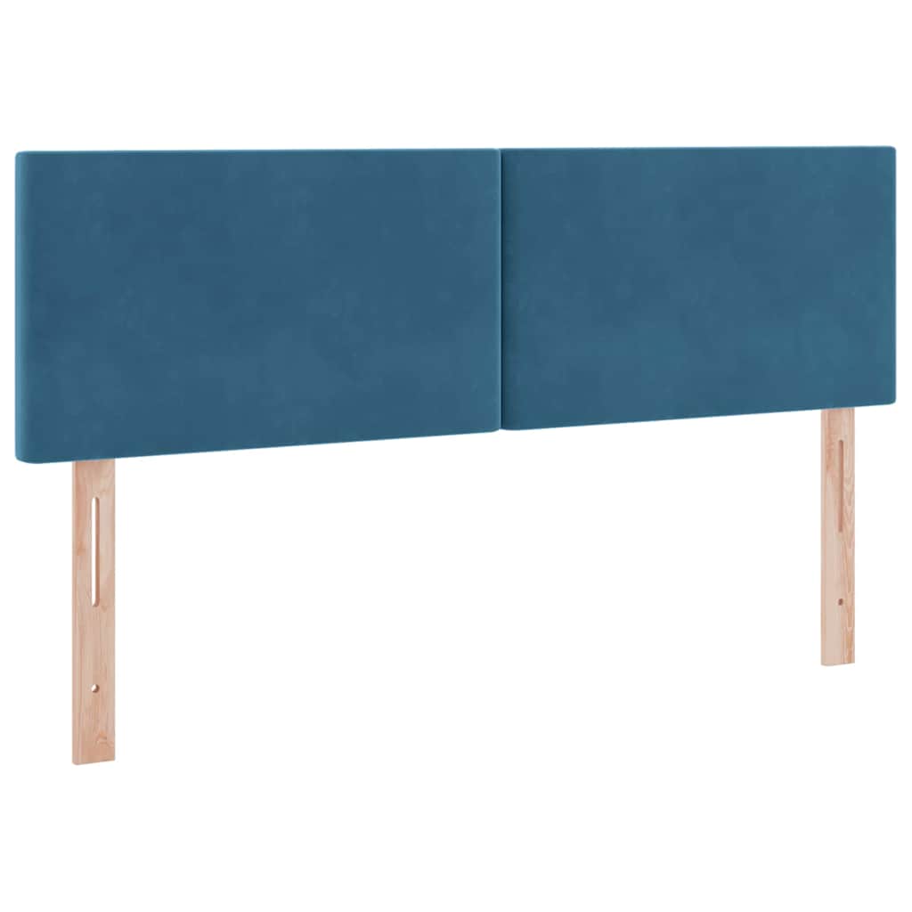 Lit de Rangement avec matelas Bleu foncé 140 x 200 cm Velours - XIOS