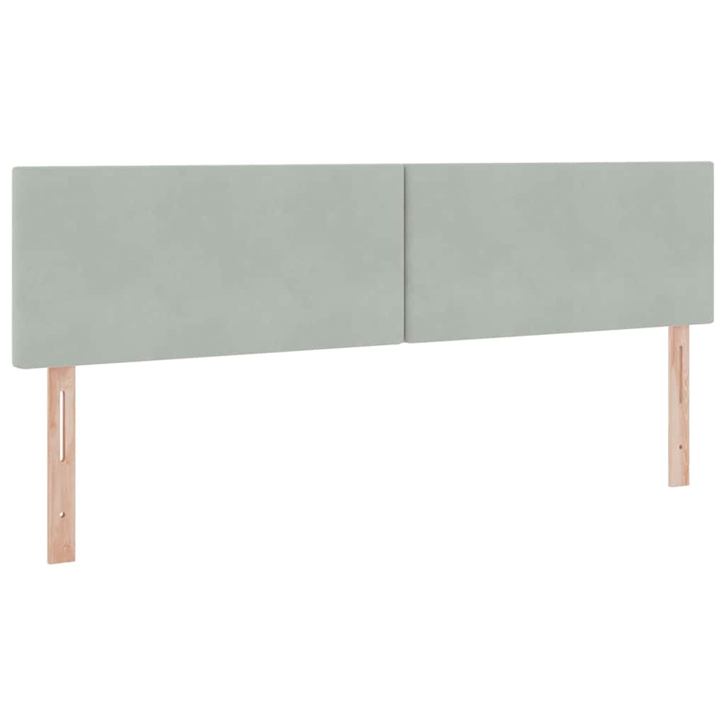 Lit de Rangement avec matelas Gris clair 160 x 200 cm Velours - XIOS