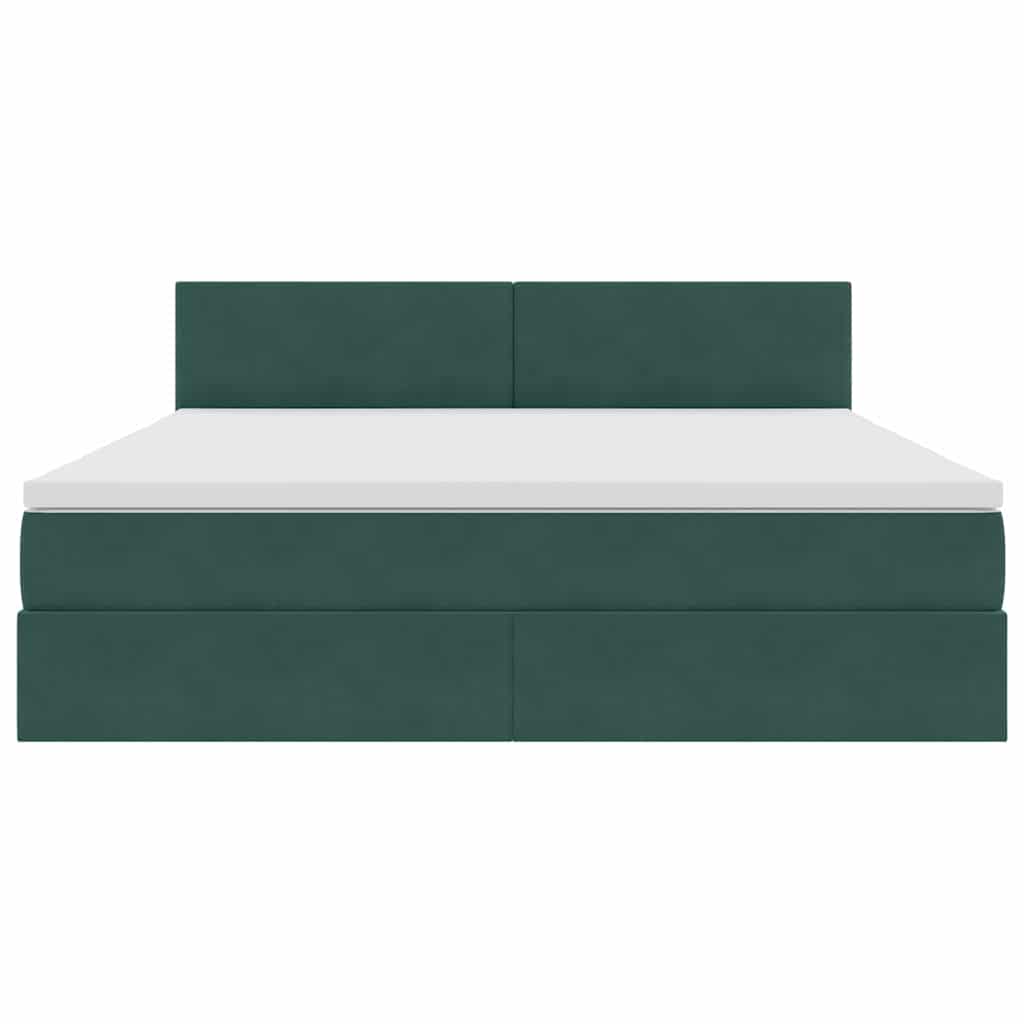 Lit de Rangement avec matelas Vert foncé 180 x 200 cm Velours - XIOS