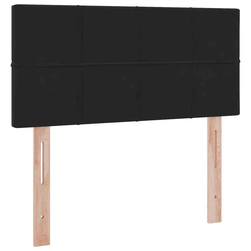 Lit de Rangement avec matelas Noir 100 x 200 cm Velours - XIOS