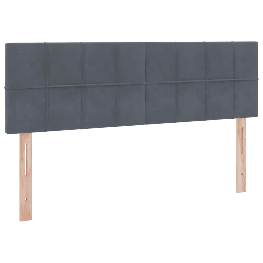 Lit de Rangement avec matelas Gris foncé 140 x 190 cm Velours - XIOS