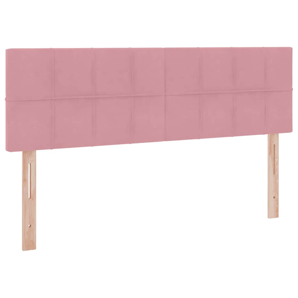 Lit de Rangement avec matelas Rose 140 x 190 cm Velours - XIOS