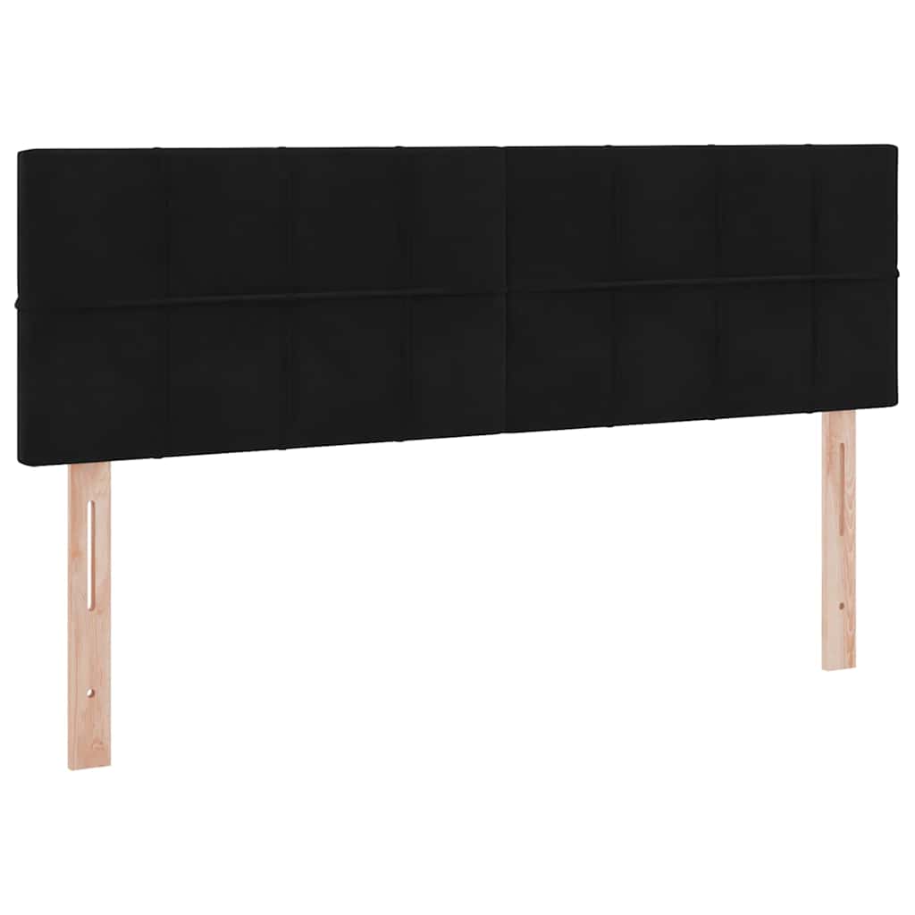 Lit de Rangement avec matelas Noir 140 x 200 cm Velours - XIOS