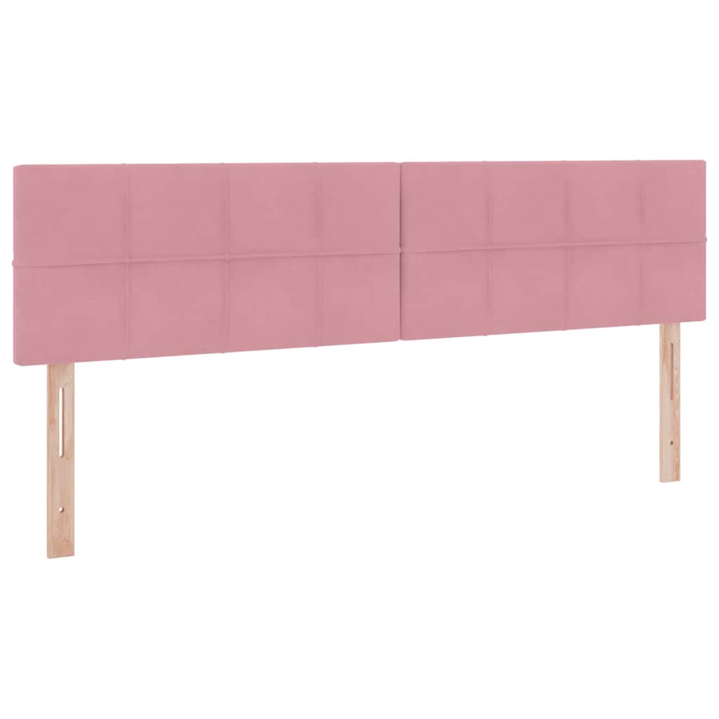 Lit de Rangement avec matelas Rose 160 x 200 cm Velours - XIOS