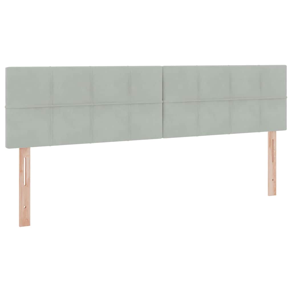 Lit de Rangement avec matelas Gris clair 180 x 200 cm Velours - XIOS
