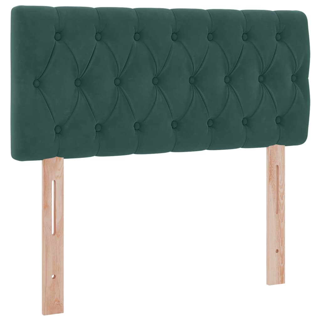 Lit de Rangement avec matelas Vert foncé 100 x 200 cm Velours - XIOS