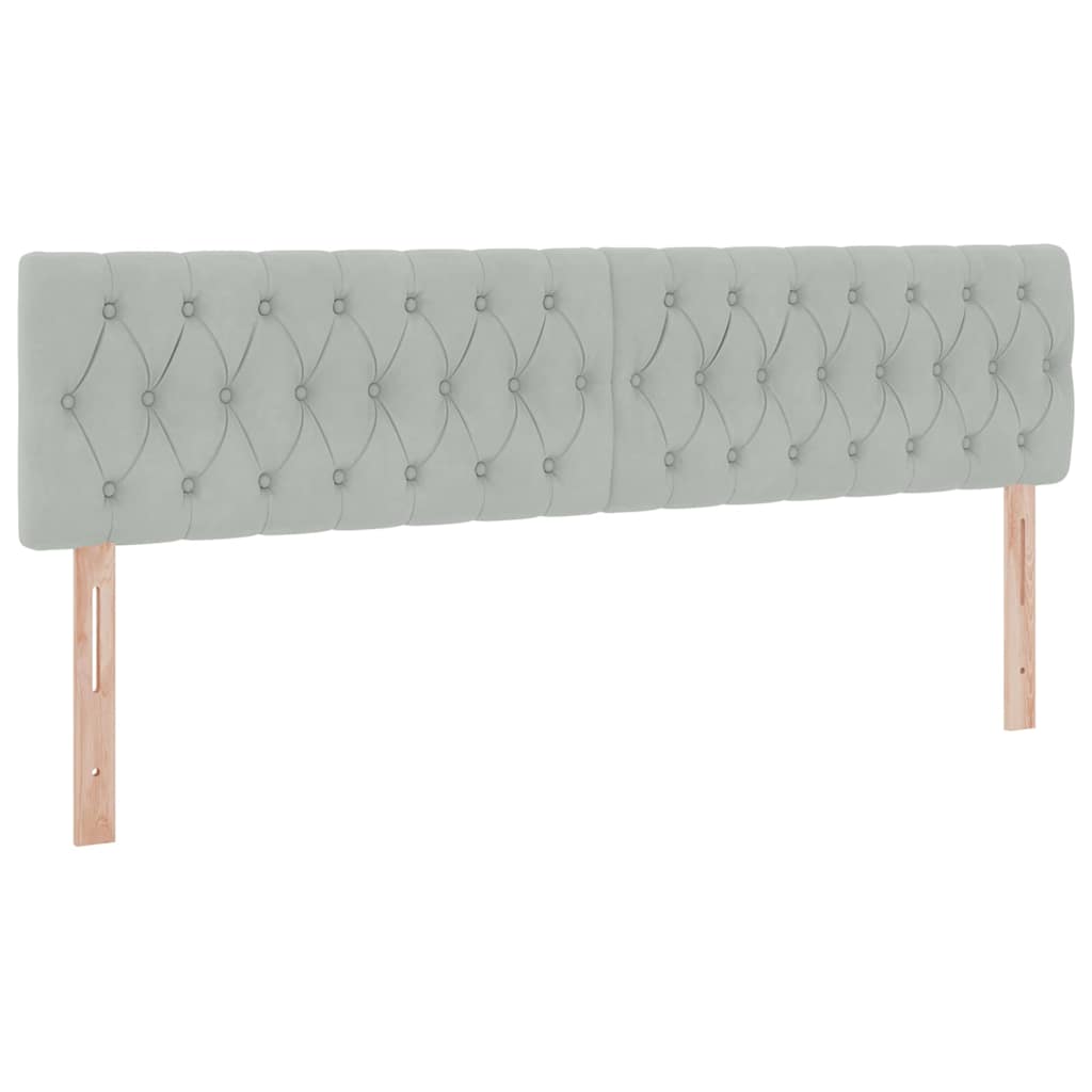 Lit de Rangement avec matelas Gris clair 180 x 200 cm Velours - XIOS