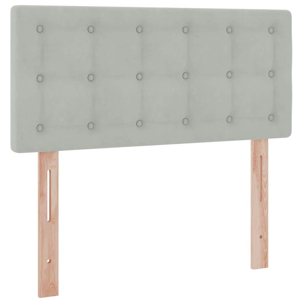 Lit de Rangement avec matelas Gris clair 100 x 200 cm Velours - XIOS
