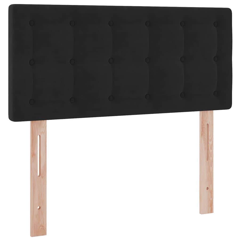 Lit de Rangement avec matelas Noir 100 x 200 cm Velours - XIOS