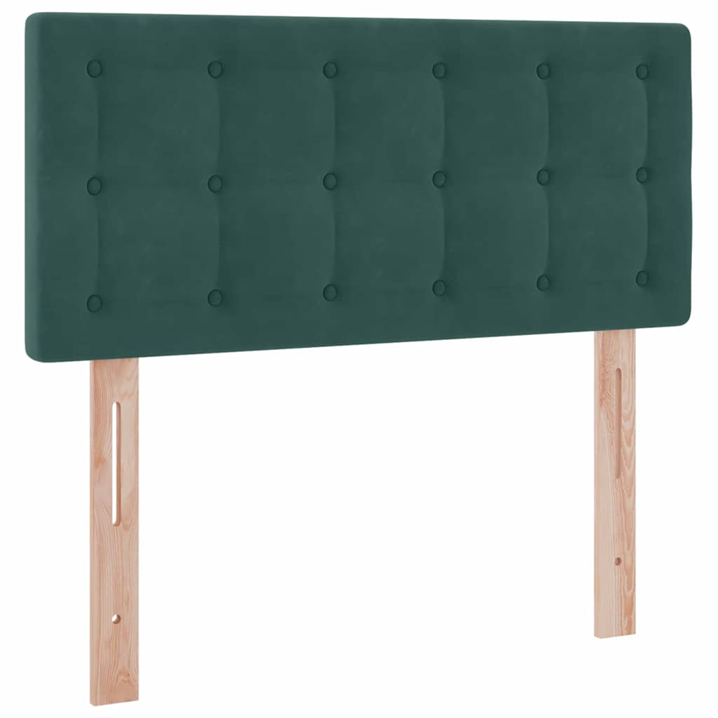 Lit de Rangement avec matelas Vert foncé 100 x 200 cm Velours - XIOS