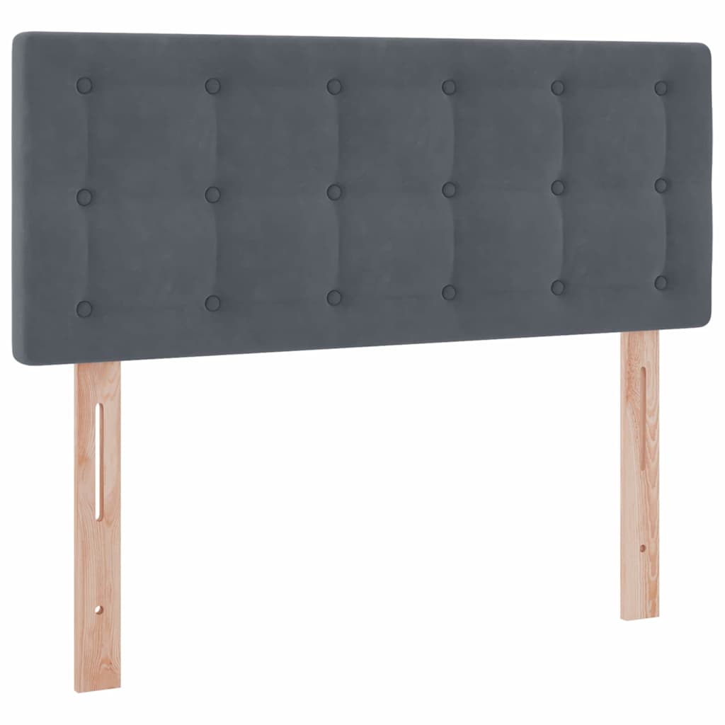 Lit de Rangement avec matelas Gris foncé 120 x 200 cm Velours - XIOS