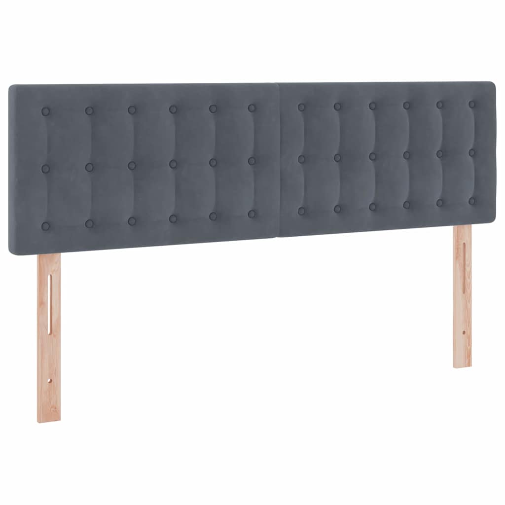 Lit de Rangement avec matelas Gris foncé 140 x 190 cm Velours - XIOS