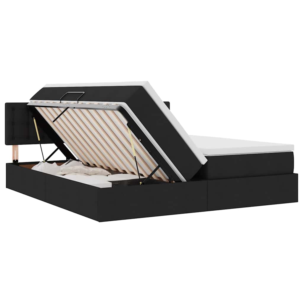 Lit de Rangement Noir 180 x 200 cm Cuir synthétique - XIOS
