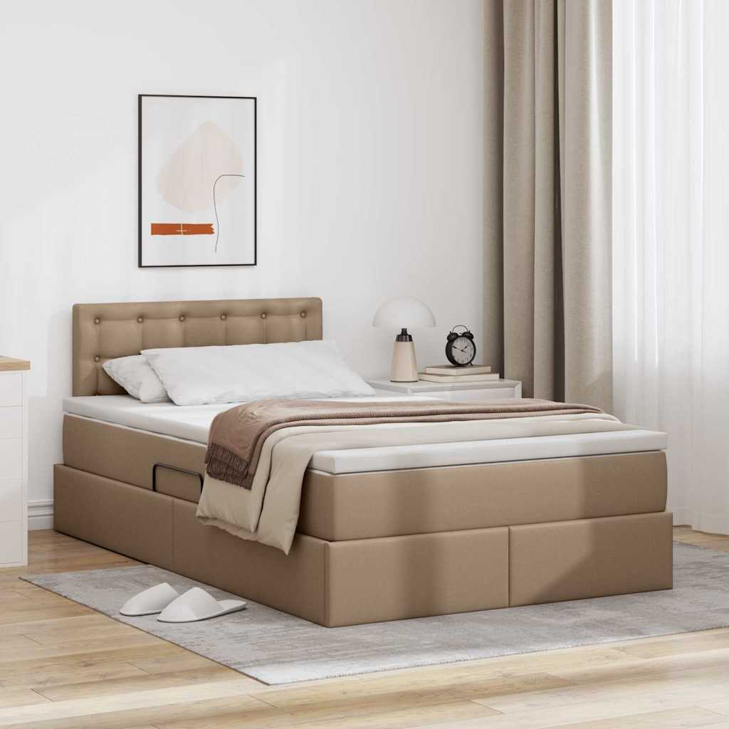 Lit avec rangement et LED avec matelas Cappuccino 120 x 190 cm - XIOS