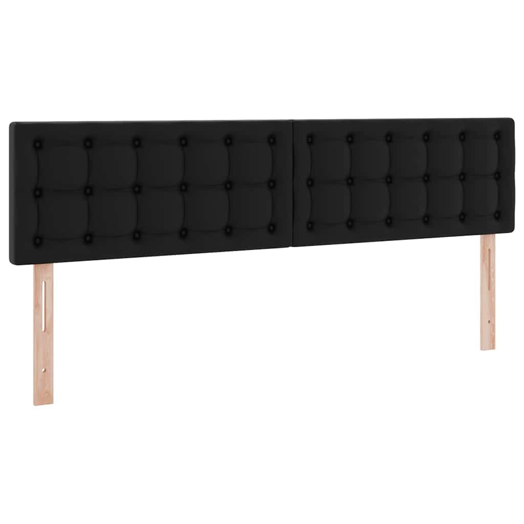 Lit avec rangement et LED Noir 160 x 200 cm Cuir synthétique - XIOS