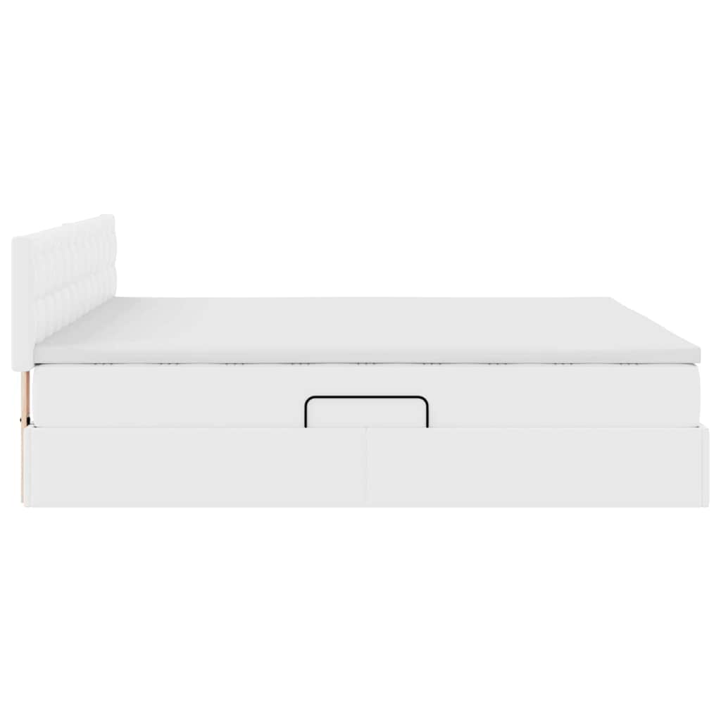 Lit avec rangement et LED avec matelas Blanc pur 180 x 200 cm - XIOS