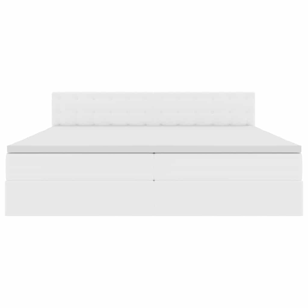 Lit avec rangement et LED avec matelas Gris clair 200 x 200 cm - XIOS