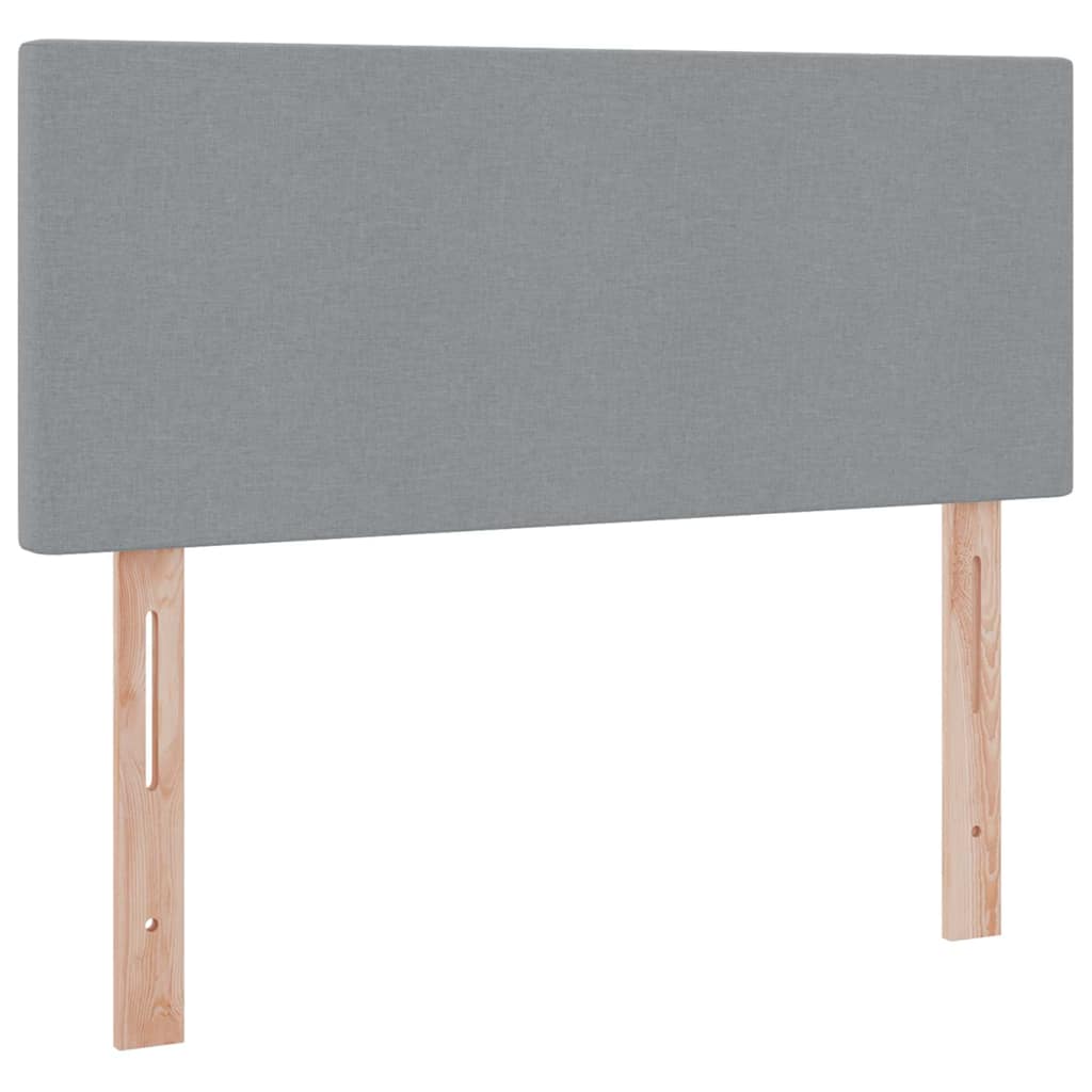 Lit avec rangement et LED Gris clair 120 x 190 cm Polyester - XIOS