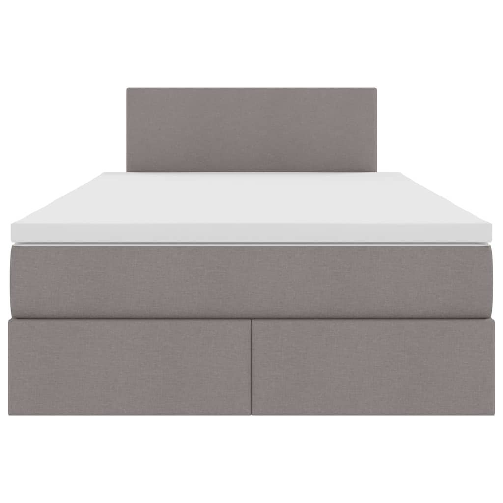 Lit avec rangement et LED Taupe 120 x 190 cm Polyester - XIOS
