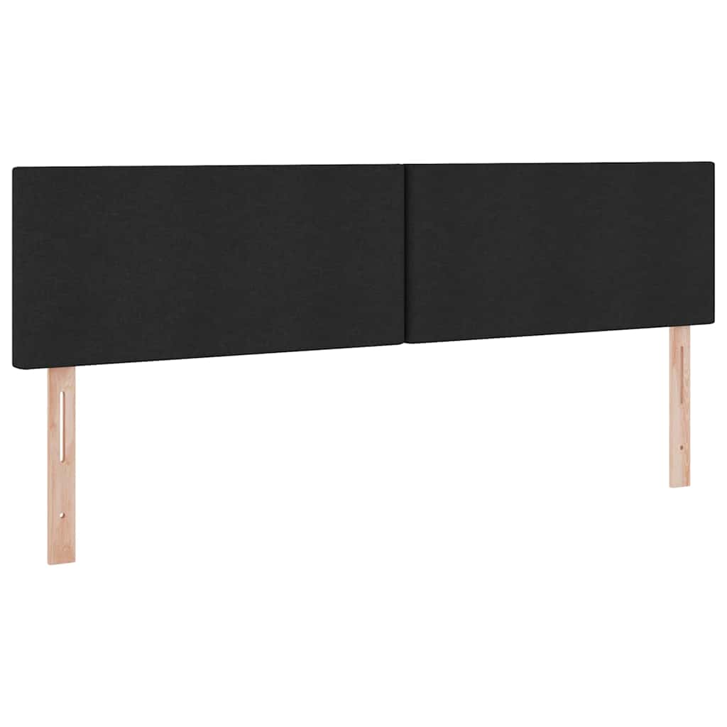 Lit avec rangement et LED avec matelas Noir 180 x 200 cm tissu - XIOS
