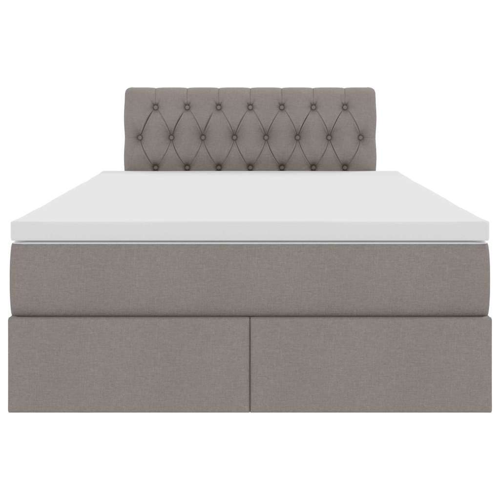 Lit avec rangement et LED Taupe 120 x 190 cm Polyester - XIOS