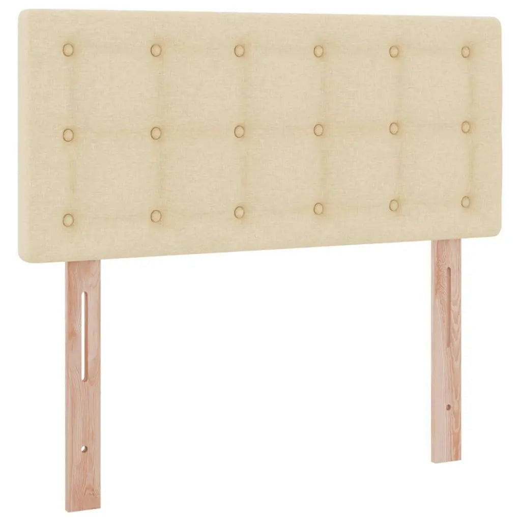 Lit de rangement LED avec matelas Crème 90 x 200 cm Tissu - XIOS