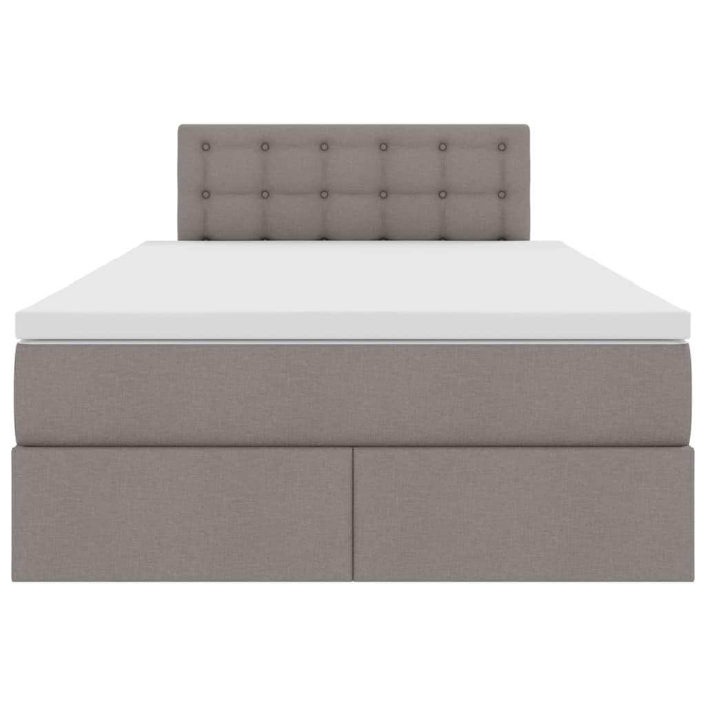Lit avec rangement et LED Taupe 120 x 190 cm Polyester - XIOS