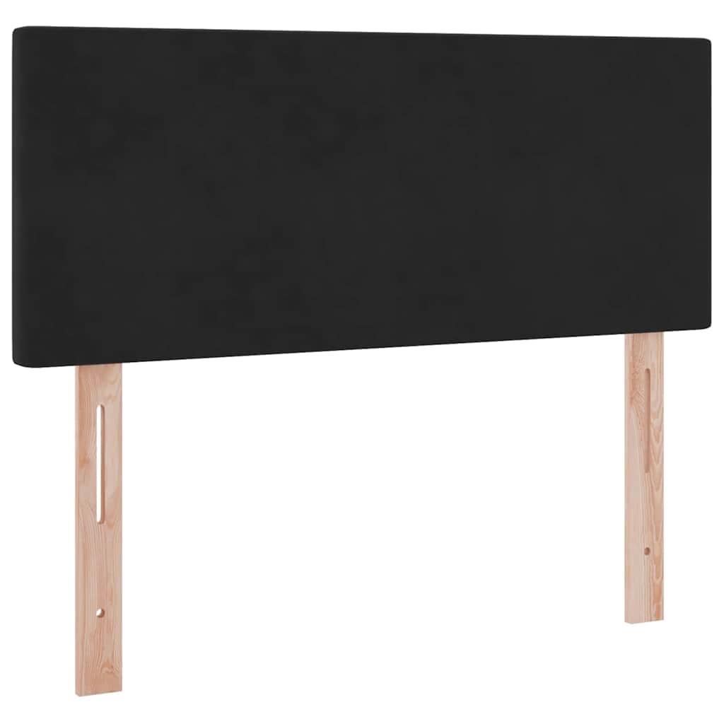 Lit avec rangement et LED Noir 120 x 190 cm Velours - XIOS