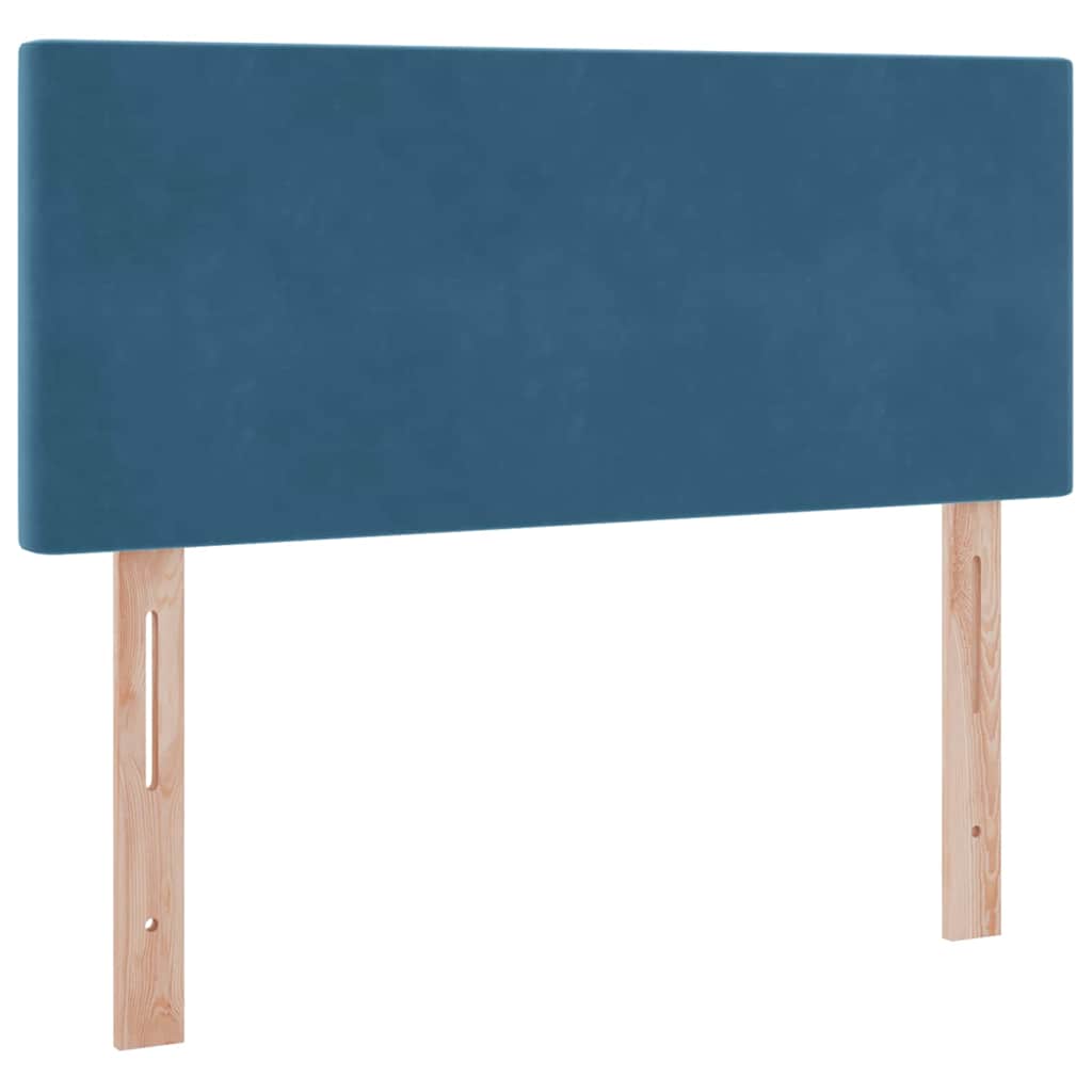 Lit avec rangement et LED Bleu 120 x 190 cm Velours - XIOS