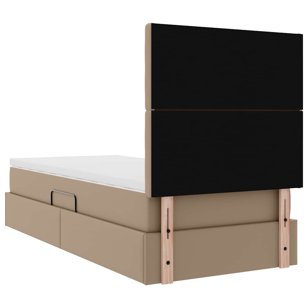 Lit de Rangement Cappuccino 100 x 200 cm Cuir synthétique