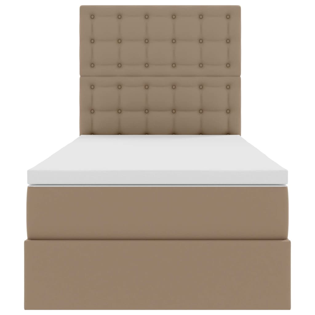 Lit de Rangement Cappuccino 100 x 200 cm Cuir synthétique