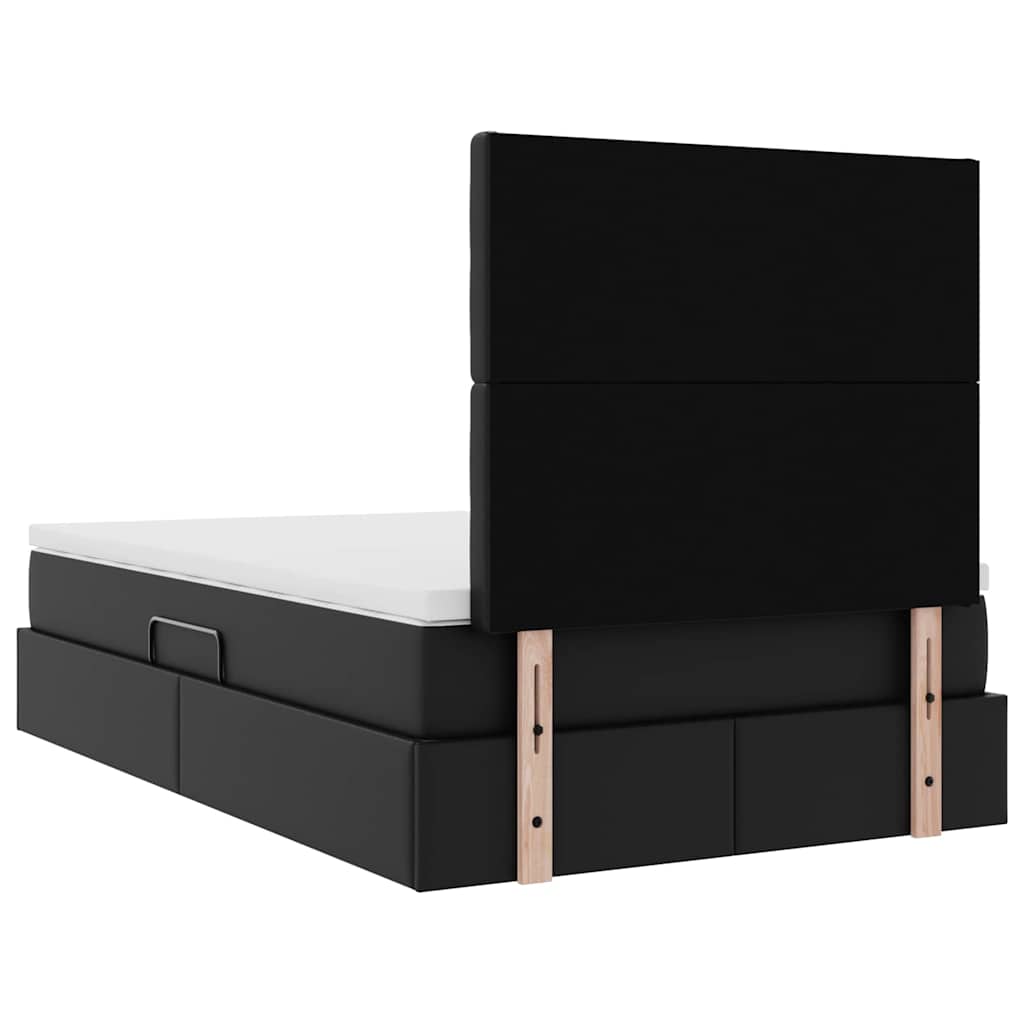 Lit de Rangement Noir 120 x 190 cm Cuir synthétique - XIOS