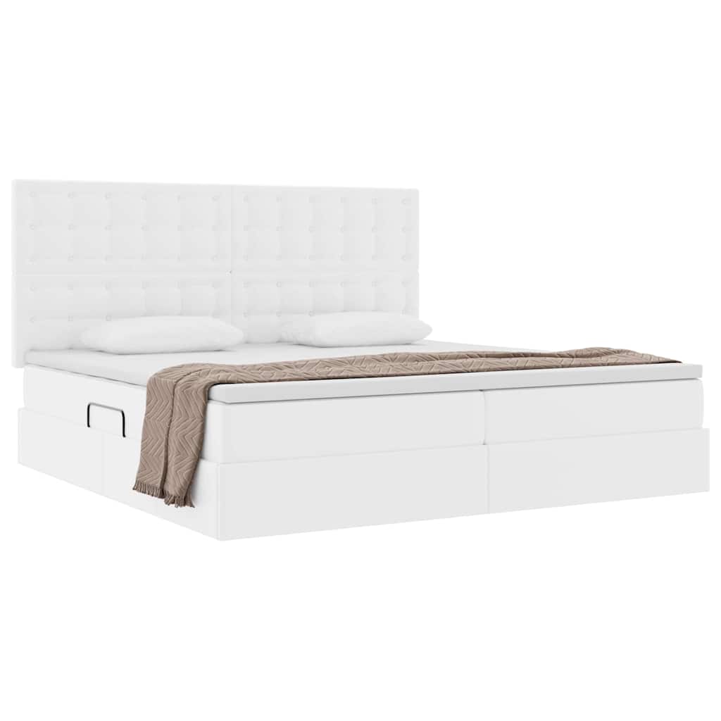 Lit de Rangement Blanc pur 200 x 200 cm Cuir synthétique - XIOS
