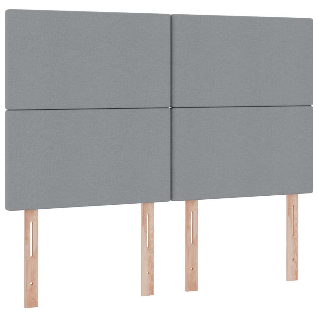 Lit avec rangement et matelas Gris clair 140 x 190 cm Polyester - XIOS