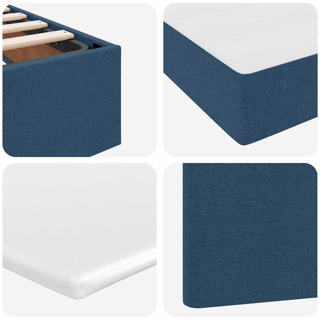 Lit de Rangement Bleu 160 x 200 cm Cuir synthétique - XIOS