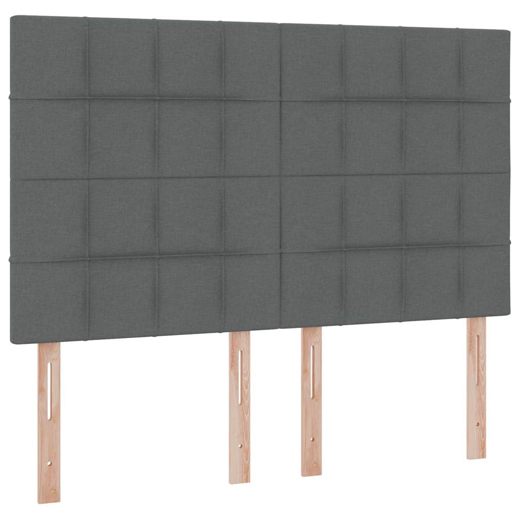 Lit avec rangement et matelas Gris foncé 140 x 200 cm Polyester - XIOS