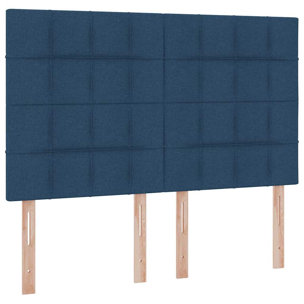 Lit avec rangement et matelas Bleu 140 x 200 cm Polyester - XIOS