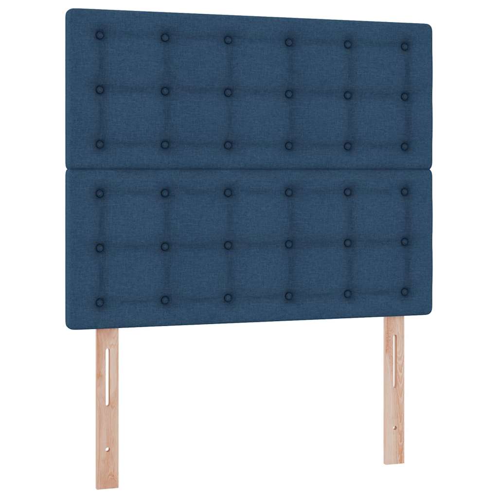 Lit avec rangement et matelas Bleu 120 x 200 cm Polyester - XIOS