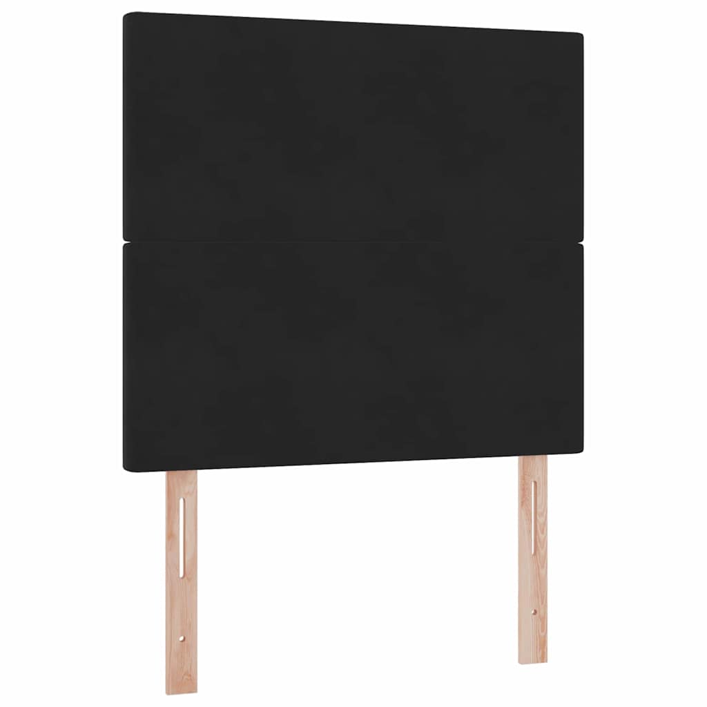 Lit avec rangement et matelas Noir 90 x 200 cm Velours