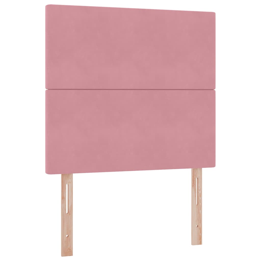 Lit avec rangement et matelas Rose 90 x 200 cm Velours - XIOS