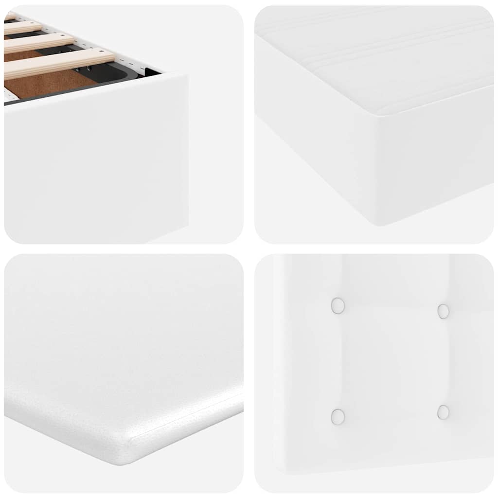 Lit avec rangement et matelas Blanc pur 200 x 200 cm - XIOS