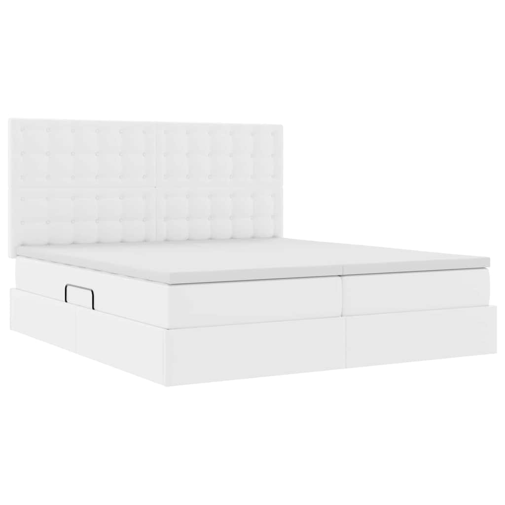 Lit avec rangement et matelas Blanc pur 200 x 200 cm - XIOS