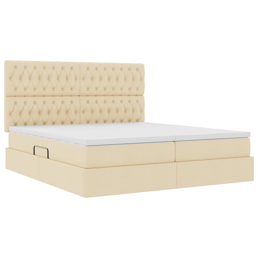Lit de Rangement Crème 180 x 200 cm Cuir synthétique - XIOS