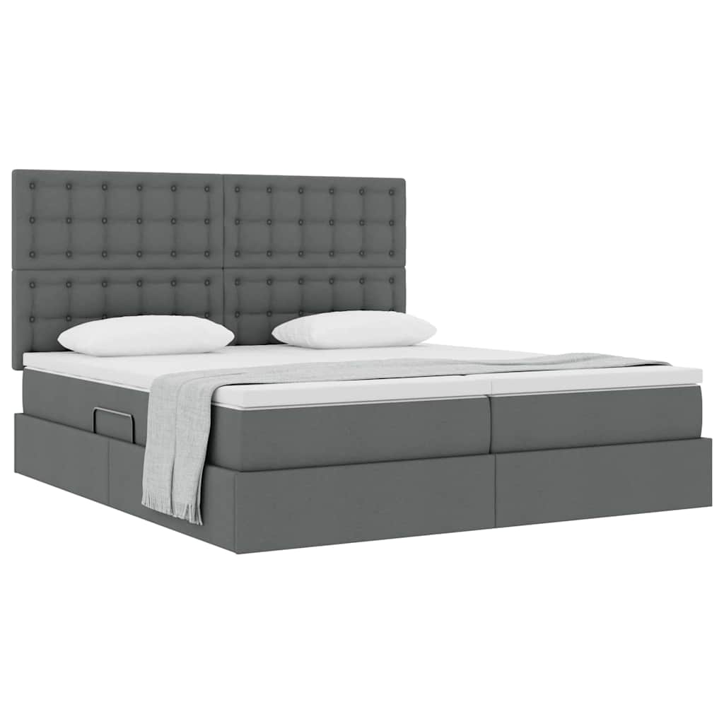 Lit de Rangement Gris foncé 180 x 200 cm Cuir synthétique - XIOS