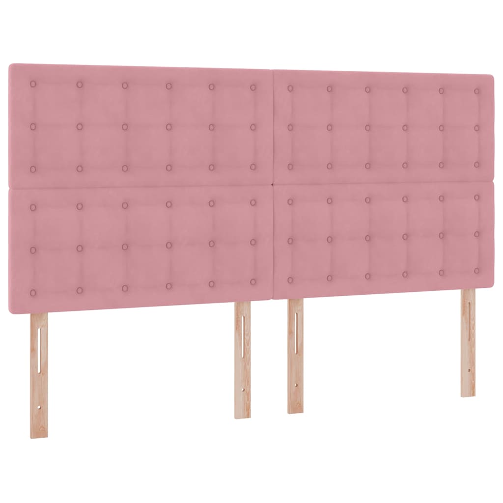 Lit de Rangement avec matelas Rose 180 x 200 cm Velours - XIOS